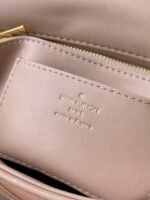 Bare Pink Full Leather Ling Grid Chain Bag Series GO-14 Teist Medium Handbag - Image 9