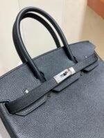 Birkin Platinum 30 Black Silver Buckle (TOGO Leather) - Image 4