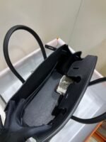 Birkin Platinum 30 Black Silver Buckle (TOGO Leather) - Image 8