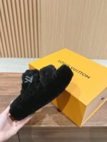 Brand new Lv brand wool electric embroidered platform slippers - Image 5