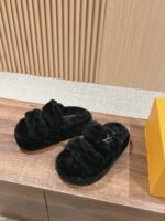 Brand new Lv brand wool electric embroidered platform slippers - Image 2