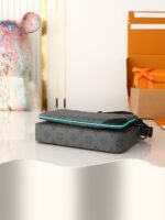 Blue Silver Flower Men's 3-Piece Postman Bag Series TRIO Postman Bag - Image 4