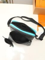 Blue Silver Flower Men's 3-Piece Postman Bag Series TRIO Postman Bag - Image 11