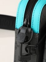 Blue Silver Flower Men's 3-Piece Postman Bag Series TRIO Postman Bag - Image 9