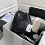 CHANEL limited edition gold and silver chain retro backpack