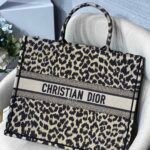 Dior Large [D Book Tote Leopard Pattern Series]