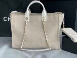 CHANEL Color Mother and Child Beach Cowboy Canvas Bag ! - Image 4