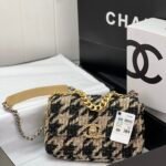 Chanel velvet clutch bag