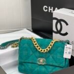 Chanel velvet clutch bag