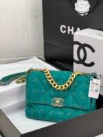 Chanel velvet clutch bag