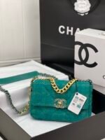 Chanel velvet clutch bag