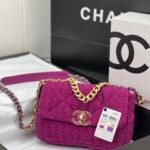 Chanel velvet clutch bag