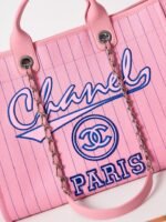 Chanel 23p Latest Edition Striped Beach Bag - Image 2