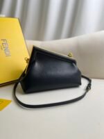 blackFendi First Small HandbagPink leather handbag - Image 3