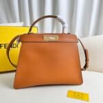 Large brownPeekaboo ISeeU handbagLeather handbag