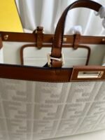 FF rice whitePeekaboo X-Tote handbag embroidered tote! - Image 5