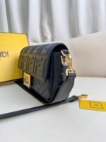 blackBaguette handbag leather handbag - Image 4