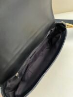 blackBaguette handbag leather handbag - Image 8