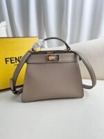 Gray MediumPeekaboo Iseeu leather handbag