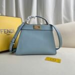 Blue MediumPeekaboo Iseeu leather handbag
