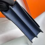 Roulis19cm swift imported plain leatherCk73 Gem Blue Top Crafted Wax Thread Full Seam Gold Buckle - Image 3