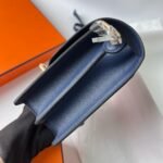 Roulis19cm swift imported plain leatherCk73 Gem Blue Top Crafted Wax Thread Full Seam Gold Buckle - Image 8