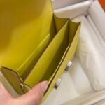 Constance 19cm Lemon Yellow Silver Buckle Epsom Palmprint Leather Palm Pattern Leather - Image 8