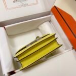 Constance 19cm Lemon Yellow Silver Buckle Epsom Palmprint Leather Palm Pattern Leather - Image 6