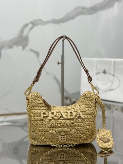 PRADAUnderarm knitting bag