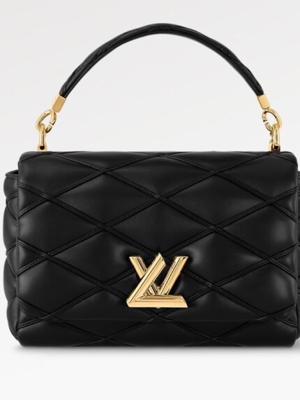 Full leather diamond grid chain bag series GO-14 Teist medium-sized handbag