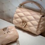 Full leather diamond grid chain bag series GO-14 Teist medium-sized handbag