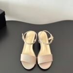 Chanel 2024 new coarse heel rhinestone sandalsOriginal