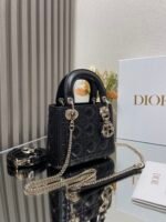 Dior classic Daifei Lady three grid black lambskinMode - Image 2