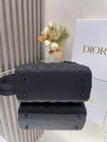 [Lady Dio. r My ABC] "Matte Black Leather"/Five grid cowhide/ - Image 6