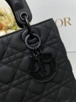 [Lady Dio. r My ABC] "Matte Black Leather"/Five grid cowhide/ - Image 2