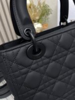 [Lady Dio. r My ABC] "Matte Black Leather"/Five grid cowhide/ - Image 3