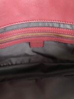 Wine RedBaguette handbag leather handbag - Image 7
