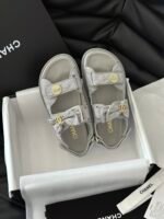 Chanel new bow diamond buckle Velcro sandals - Image 4