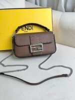 Fendi khaki hand sewn bag