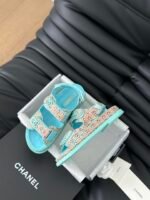 Chanel new bow diamond buckle Velcro sandals - Image 5