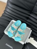 Chanel new bow diamond buckle Velcro sandals - Image 2