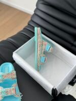 Chanel new bow diamond buckle Velcro sandals - Image 9