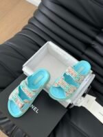 Chanel new bow diamond buckle Velcro sandals - Image 8