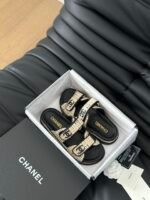Chanel new bow diamond buckle Velcro sandals - Image 9