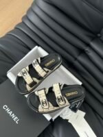 Chanel new bow diamond buckle Velcro sandals - Image 7