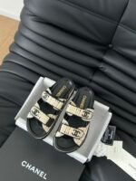 Chanel new bow diamond buckle Velcro sandals - Image 2