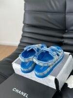 Chanel new bow diamond buckle Velcro sandals - Image 4