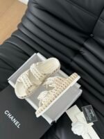 Chanel new bow diamond buckle Velcro sandals - Image 5