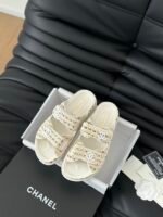 Chanel new bow diamond buckle Velcro sandals - Image 2
