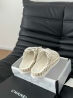Chanel new bow diamond buckle Velcro sandals - Image 4